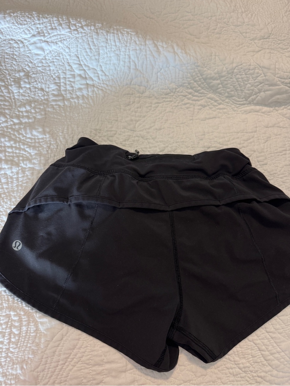 Lululemon speed up running shorts size 2 black - Picture 2 of 3